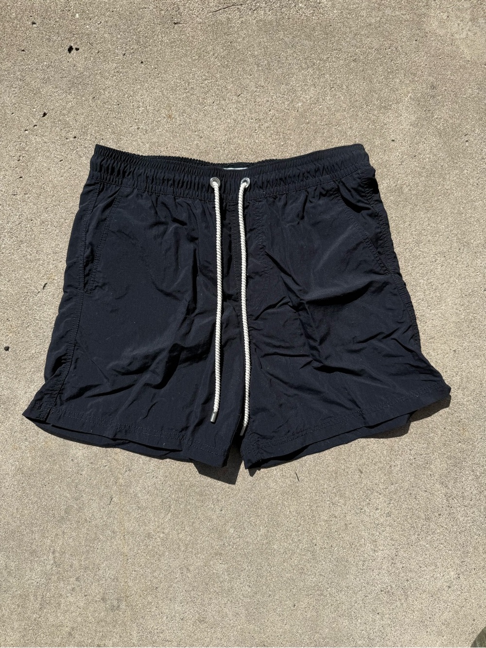 Atalaye Men's Black Swim Trunks with Drawstring